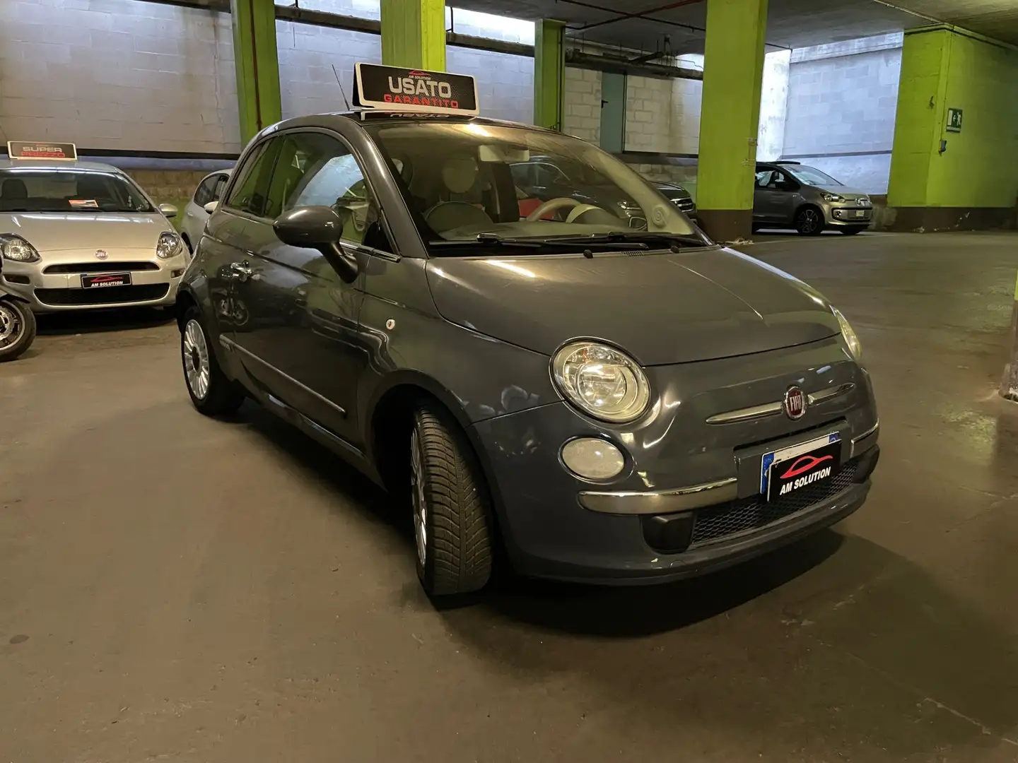 Fiat 500 1.2 Neopatentati Euro 5 Tetto Panoramico Grigio - 2