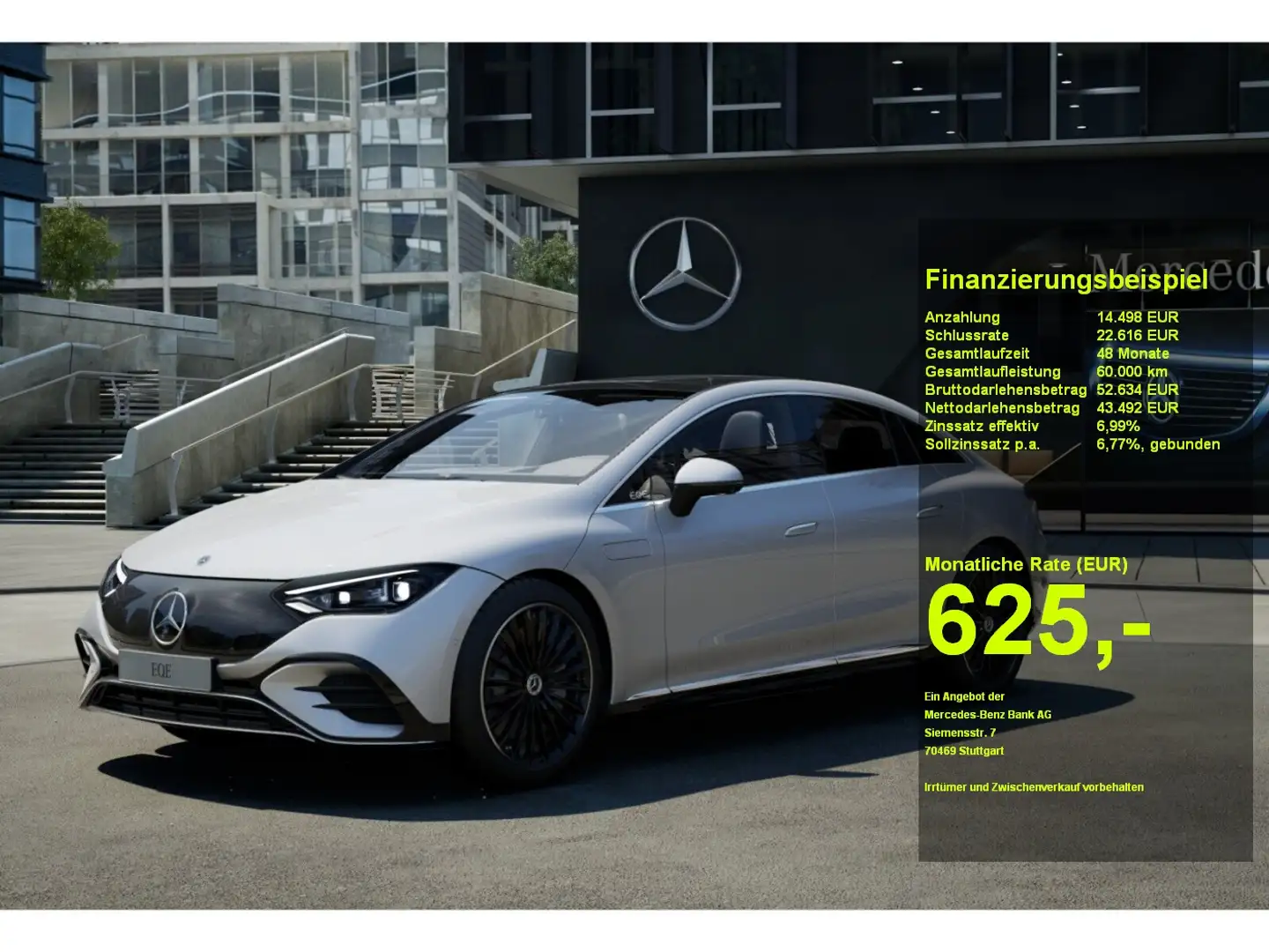 Mercedes-Benz EQE 350 4M AMG Distr. Airmatic HUD 360° DigitaL. Silber - 1