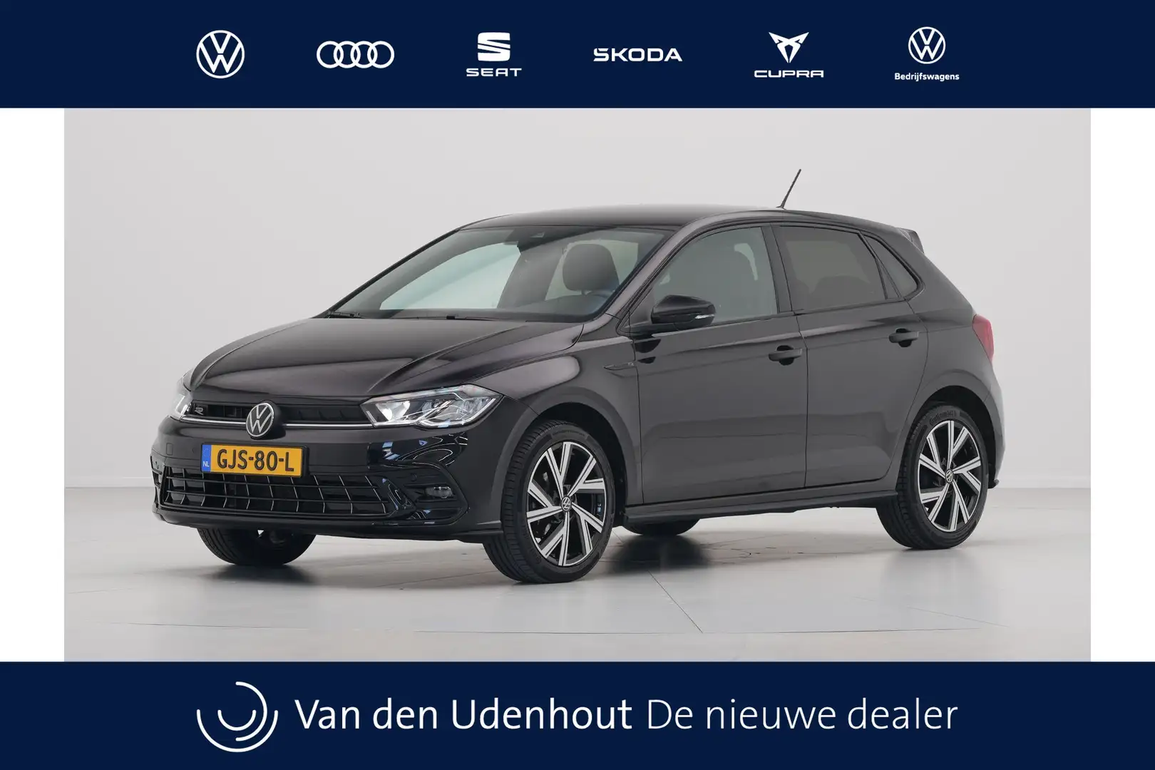 Volkswagen Polo 1.0 TSI 95pk R-Line Navi via App Clima Pdc 17'' Lm Zwart - 1