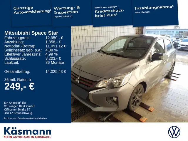 Mitsubishi Space Star 1.2 Spirit+ Black NAVI SHZ CARPLAY