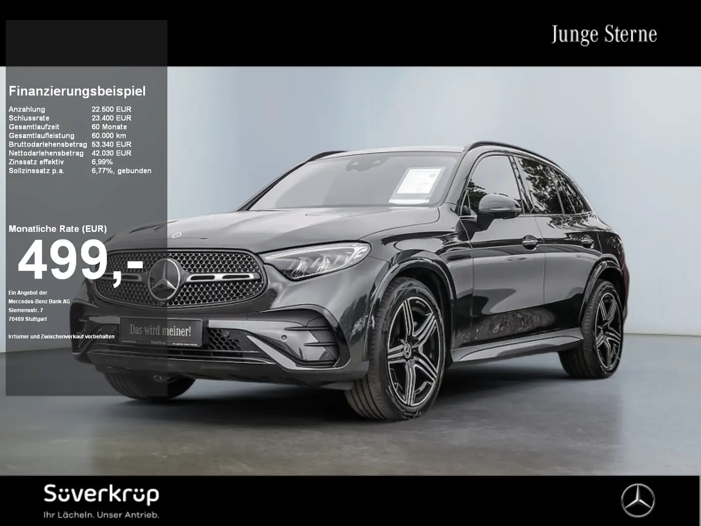 Mercedes-Benz GLC 300 d 4M , AMG NIGHT DISTR SPUR PANO AHK Grau - 1