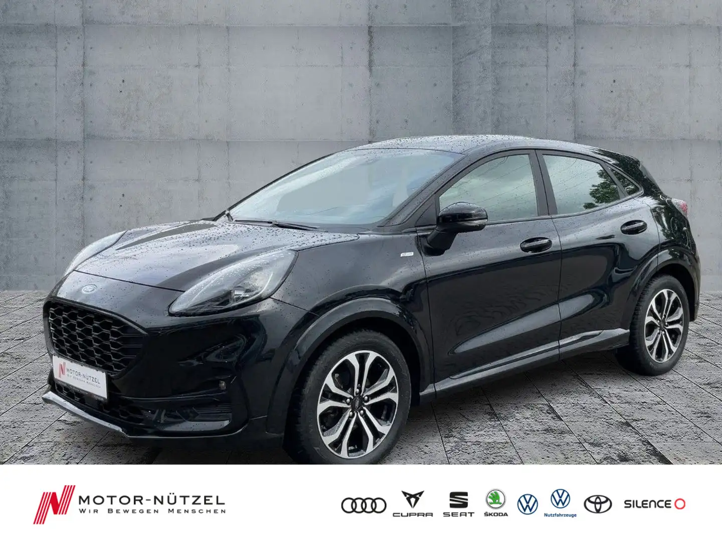Ford Puma 1.0 EcoBoost ST-LINE LED+NAVI+TEMPOMAT+SHZ Zwart - 1