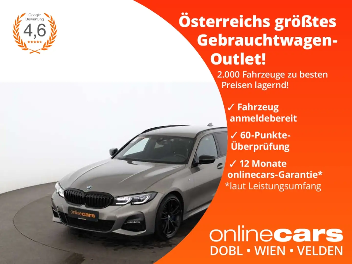 BMW 320 d Touring xDrive M-Sport Aut LASER AHK NAVI Grau - 1