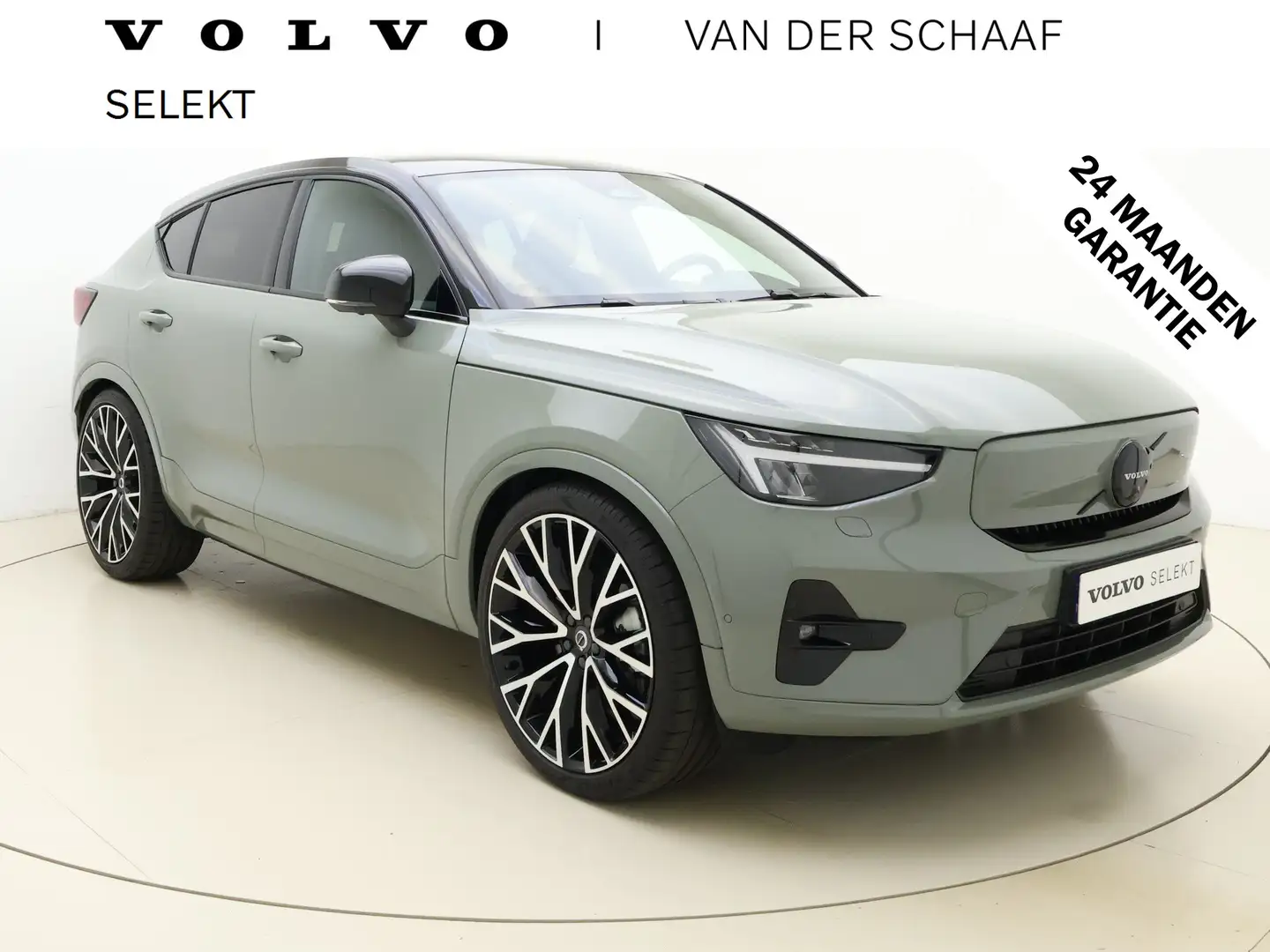Volvo EC40 Extended Range Ultimate 82 kWh / In kleur gespoten Groen - 1