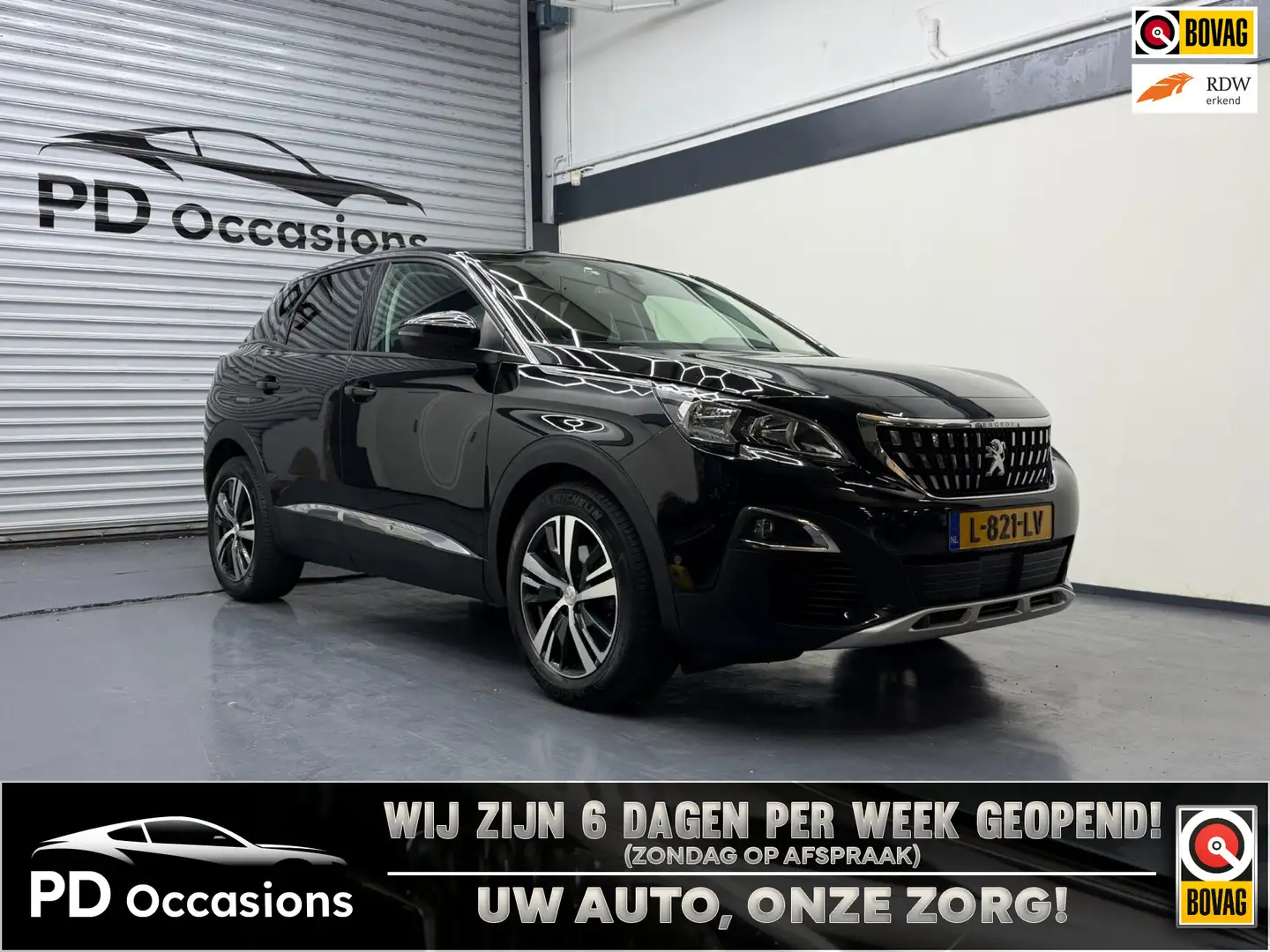 Peugeot 3008 1.2 PureTech Allure - Trekhaak - Carplay - Clima - Zwart - 1