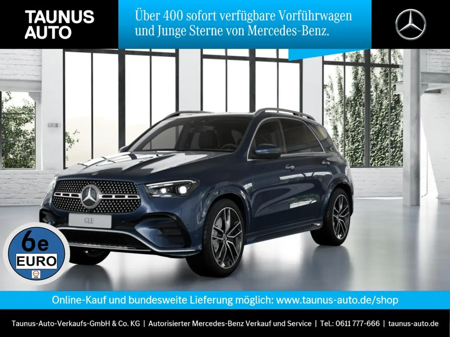 Mercedes-Benz GLE 450 AMG-DISTRONIC-AHK-PANO-HUD-UVP 119.600,- Blau - 1