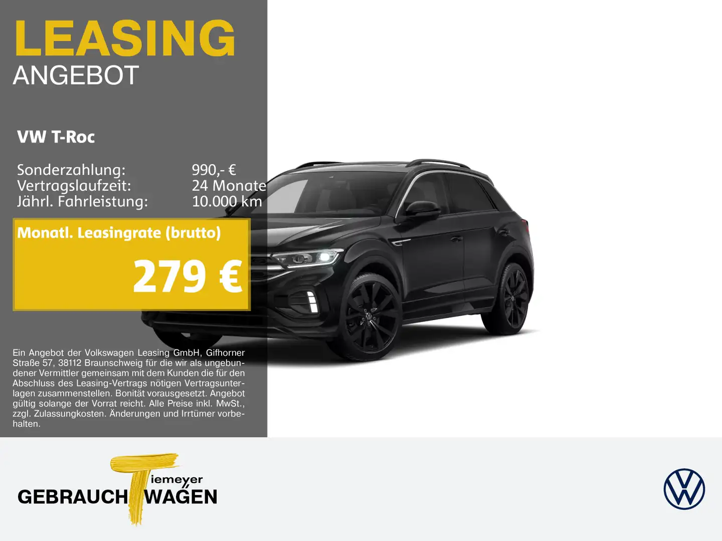 Volkswagen T-Roc 1.5 TSI DSG R-LINE PANO LM19 MATRIX KAMERA Schwarz - 1