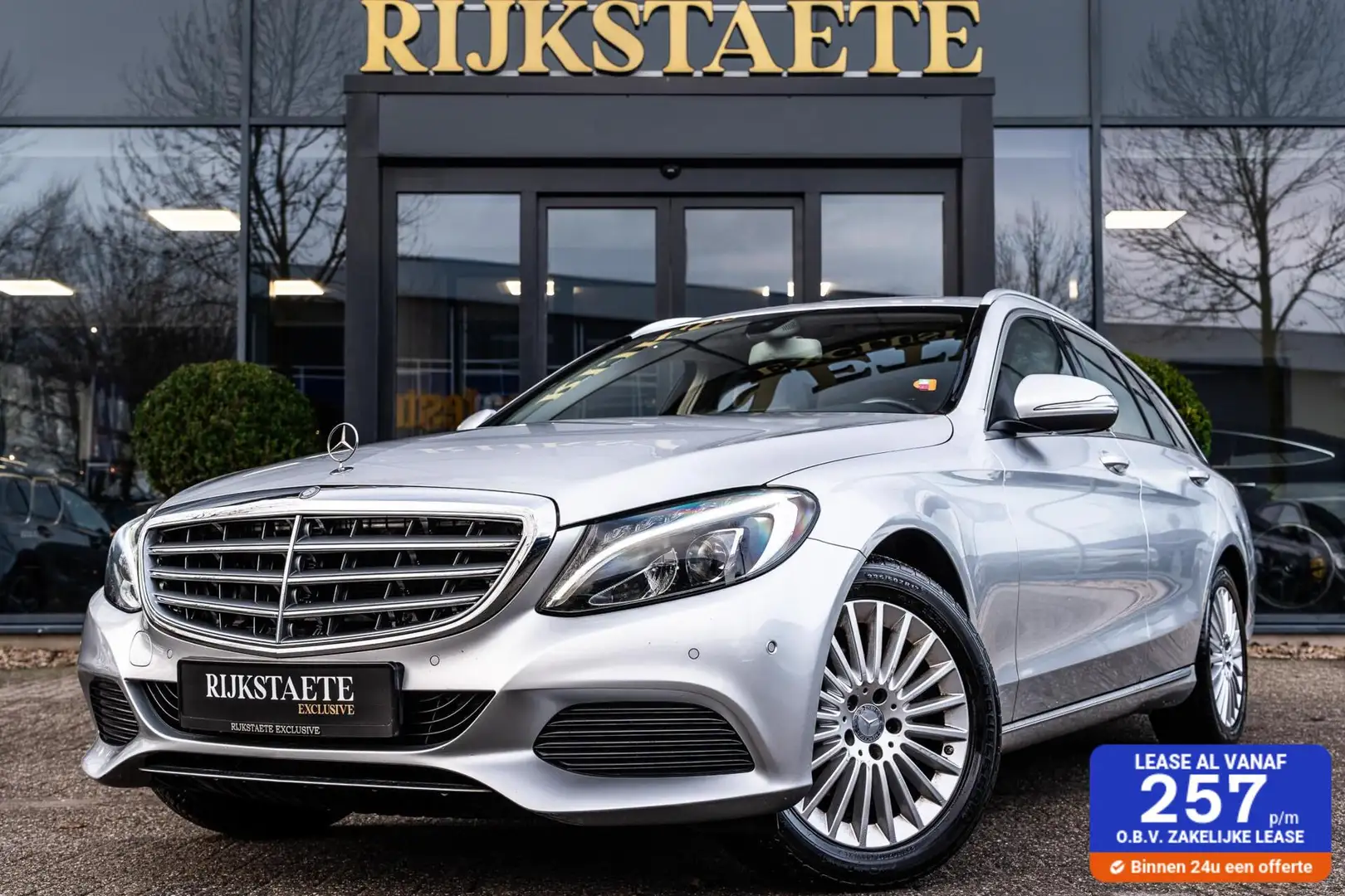 Mercedes-Benz C 180 Estate Prestige|LED|NAV|STOELV|CARPLAY Zilver - 1