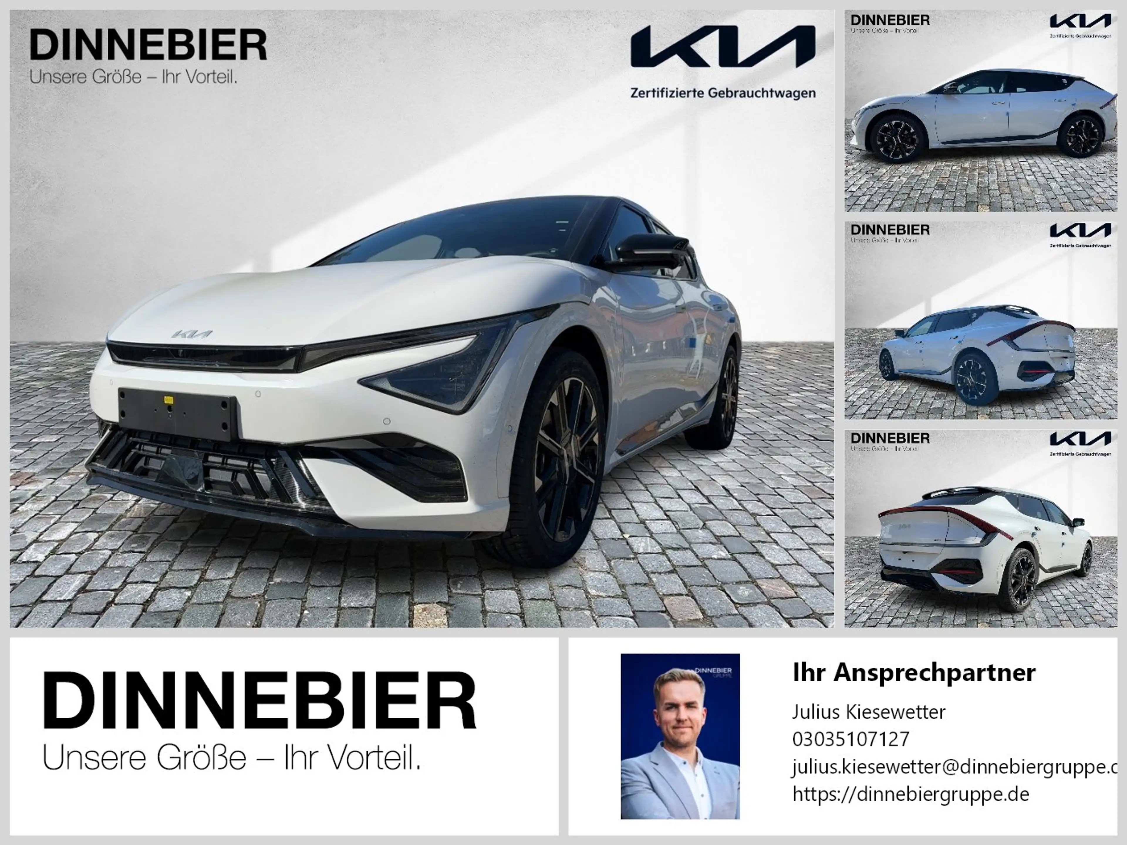 Kia EV6 GT-Line 84kWh RWD Glasdach+LED+360°Kamera