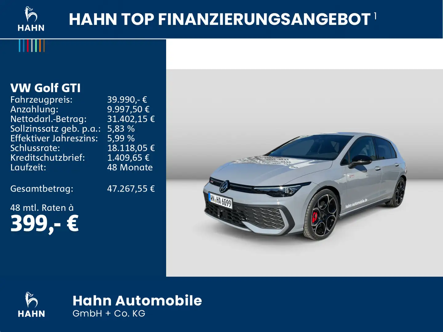 Volkswagen Golf GTI 2,0TSI 265 PS DSG 19" NAVI HARMAN KARDO Grau - 2