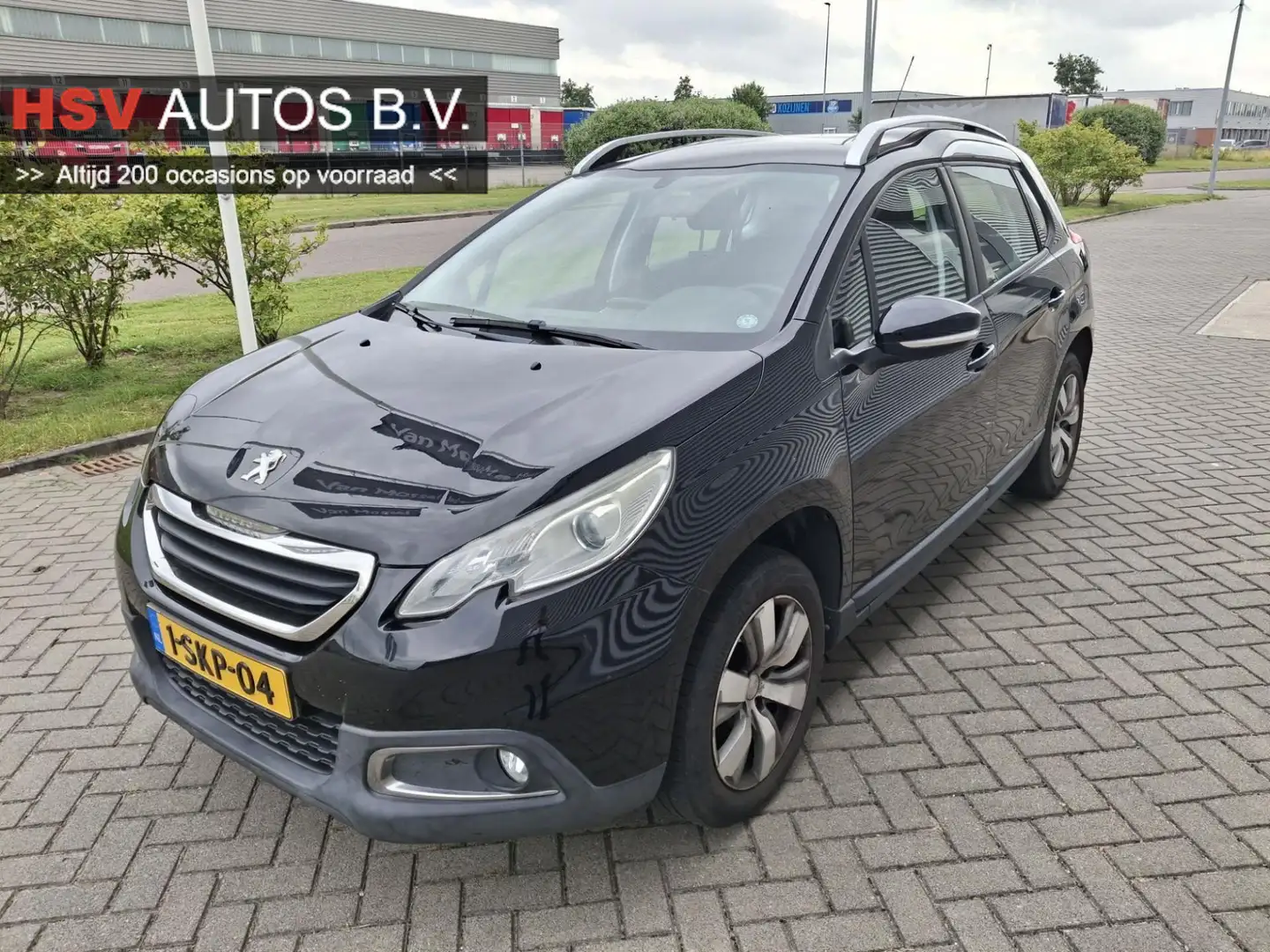Peugeot 2008 1.2 VTi Active navi LM airco org NL Zwart - 1