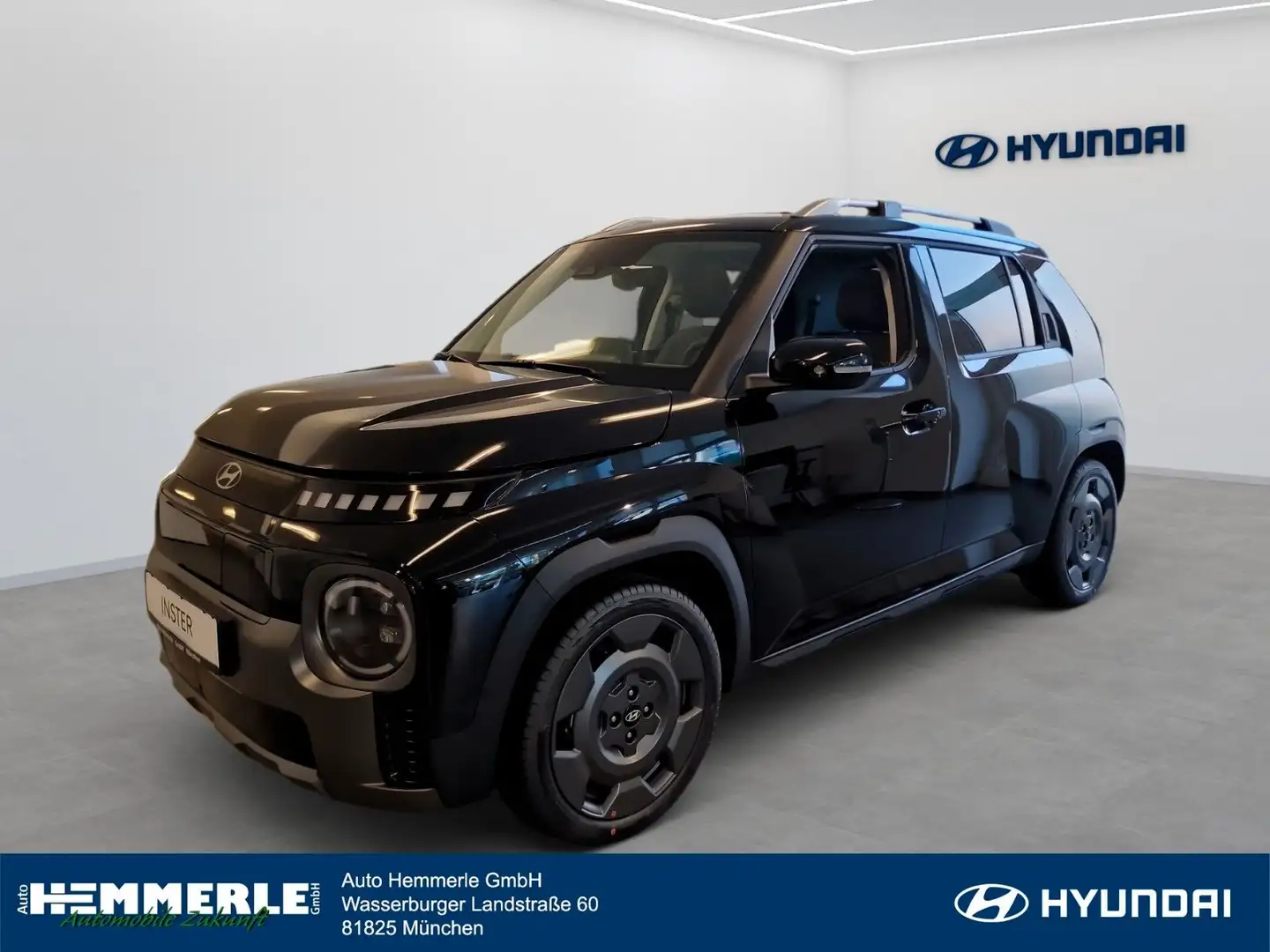 Hyundai Inster Cross 49 kWh Eff.-Pak. -Glasdach-SOFORT Schwarz - 1