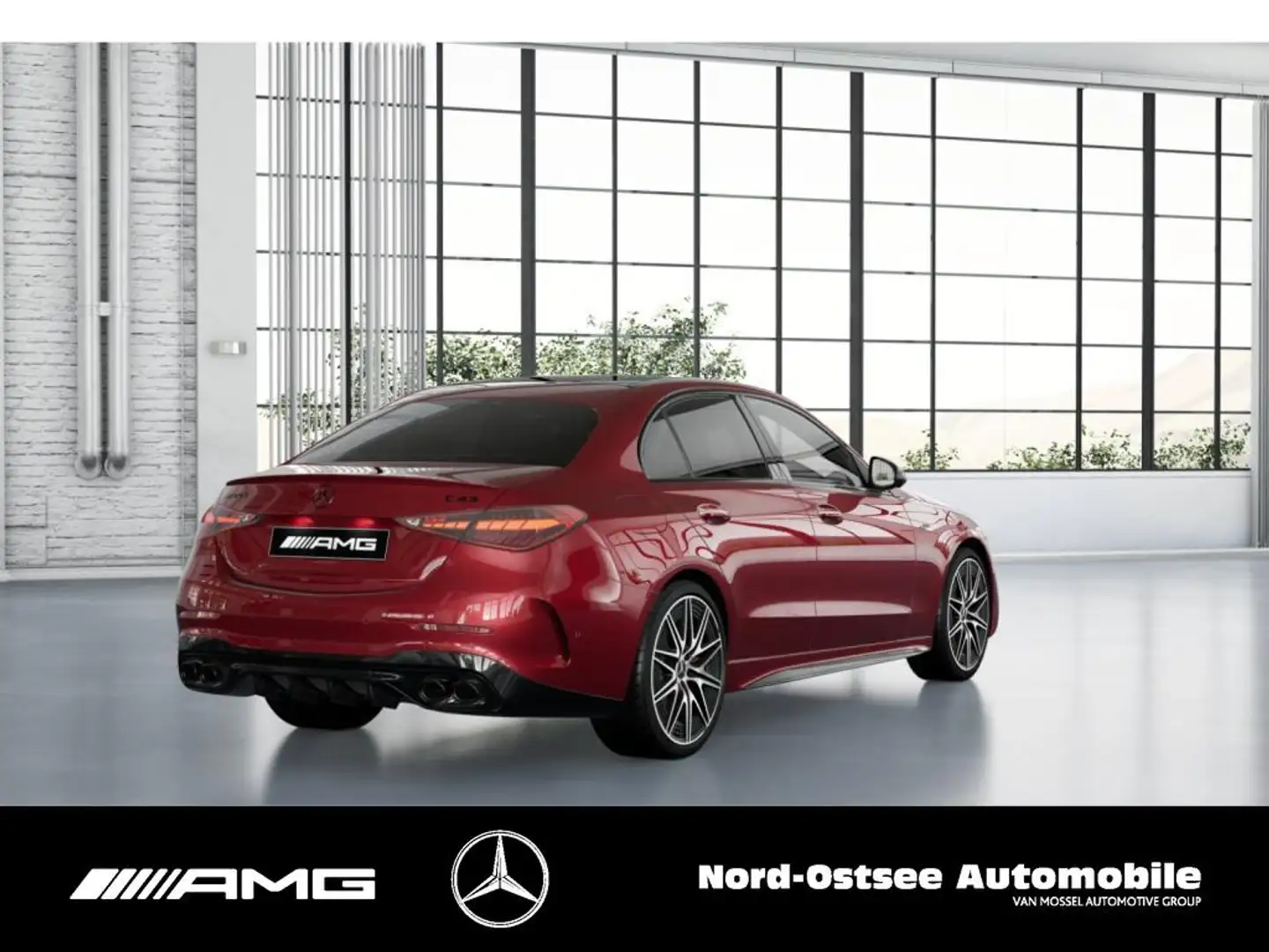 Mercedes-Benz C 43 AMG 4M NIGHT PANO KEYLESS HUD 360 BURMESTER Rot - 2