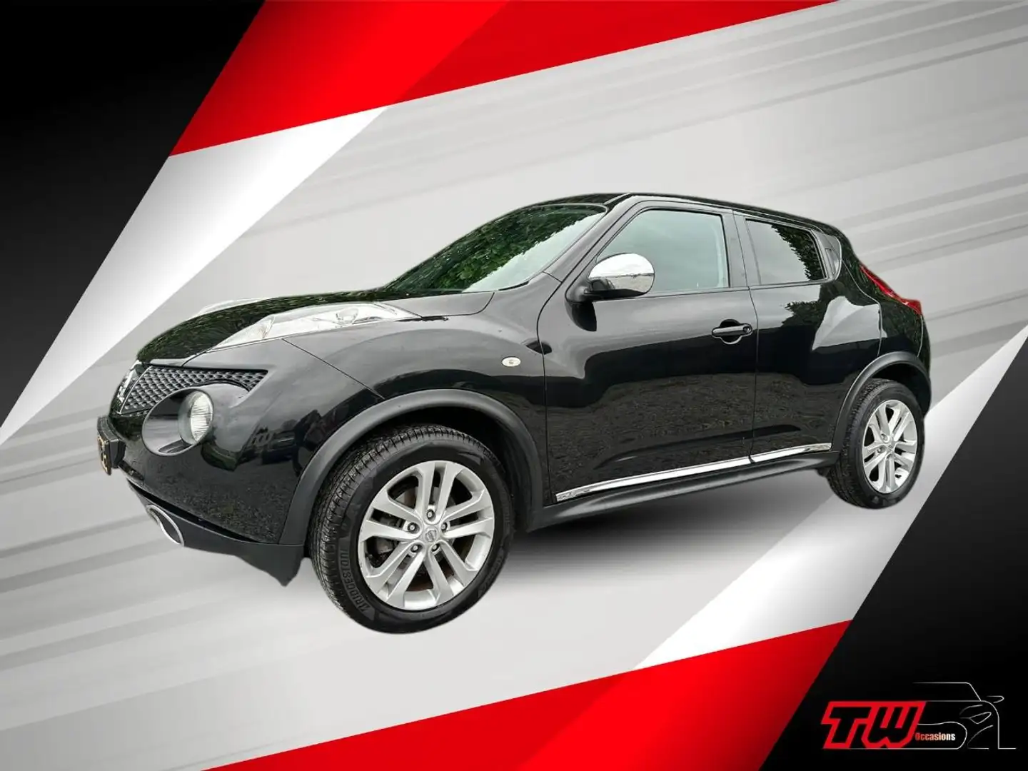 Nissan Juke 1.6 Tekna|NWE APK | AIRCO | NAVI | CRUISE | LEER Noir - 1