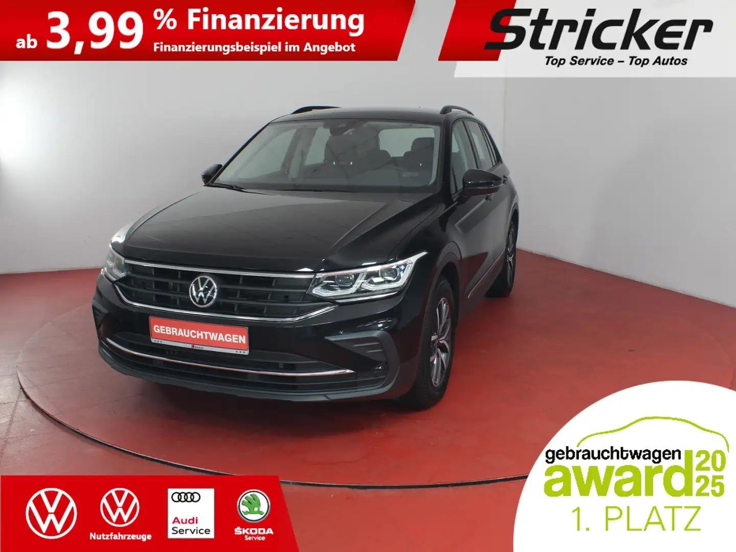 Volkswagen Tiguan Life 2.0TDI DSG 314,-ohne Anzahlung ACC Navi Schwarz - 1