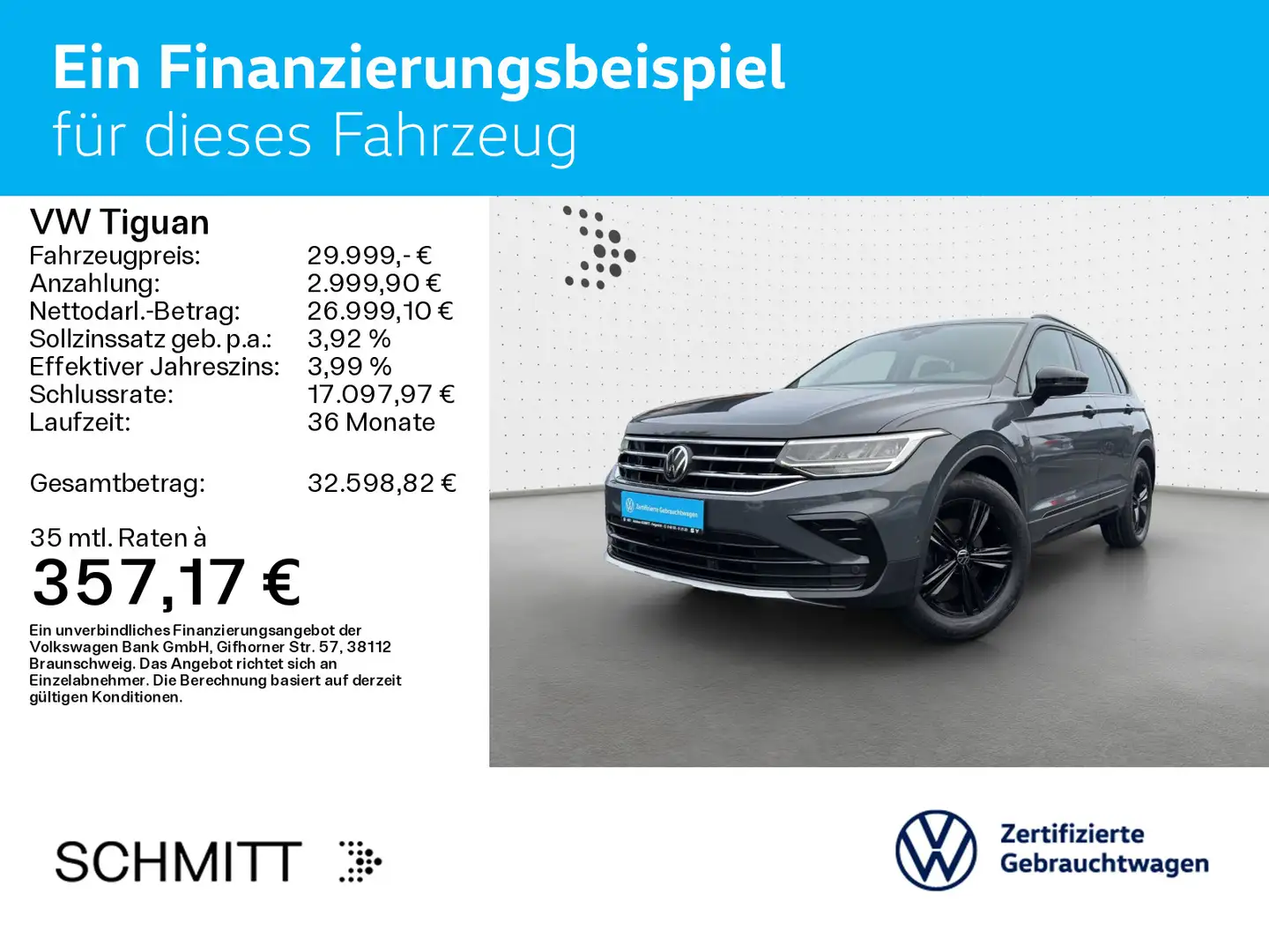 Volkswagen Tiguan 2.0 TDI DSG URBAN SPORT*LED*AHK*KAMERA*PD Grau - 2