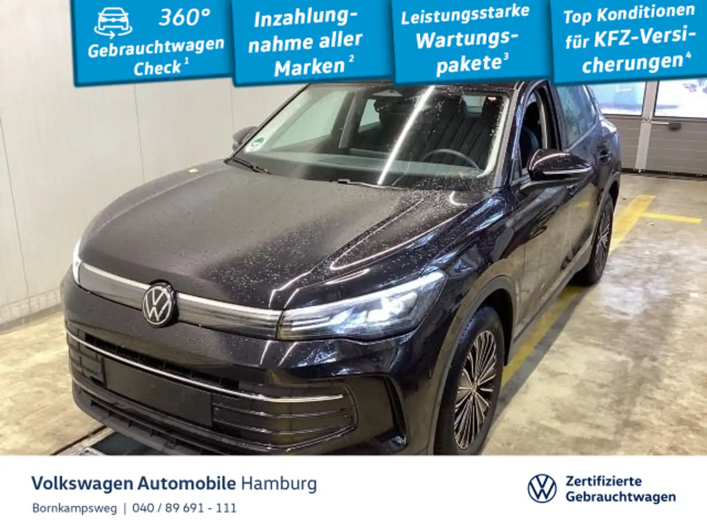 Volkswagen Tiguan 1.5 eTSI Life DSG AHK Navi Rückfkamera Schwarz - 1