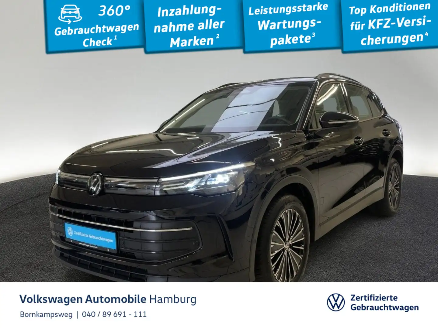 Volkswagen Tiguan 1.5 eTSI Life DSG AHK Navi Rückfkamera Schwarz - 1