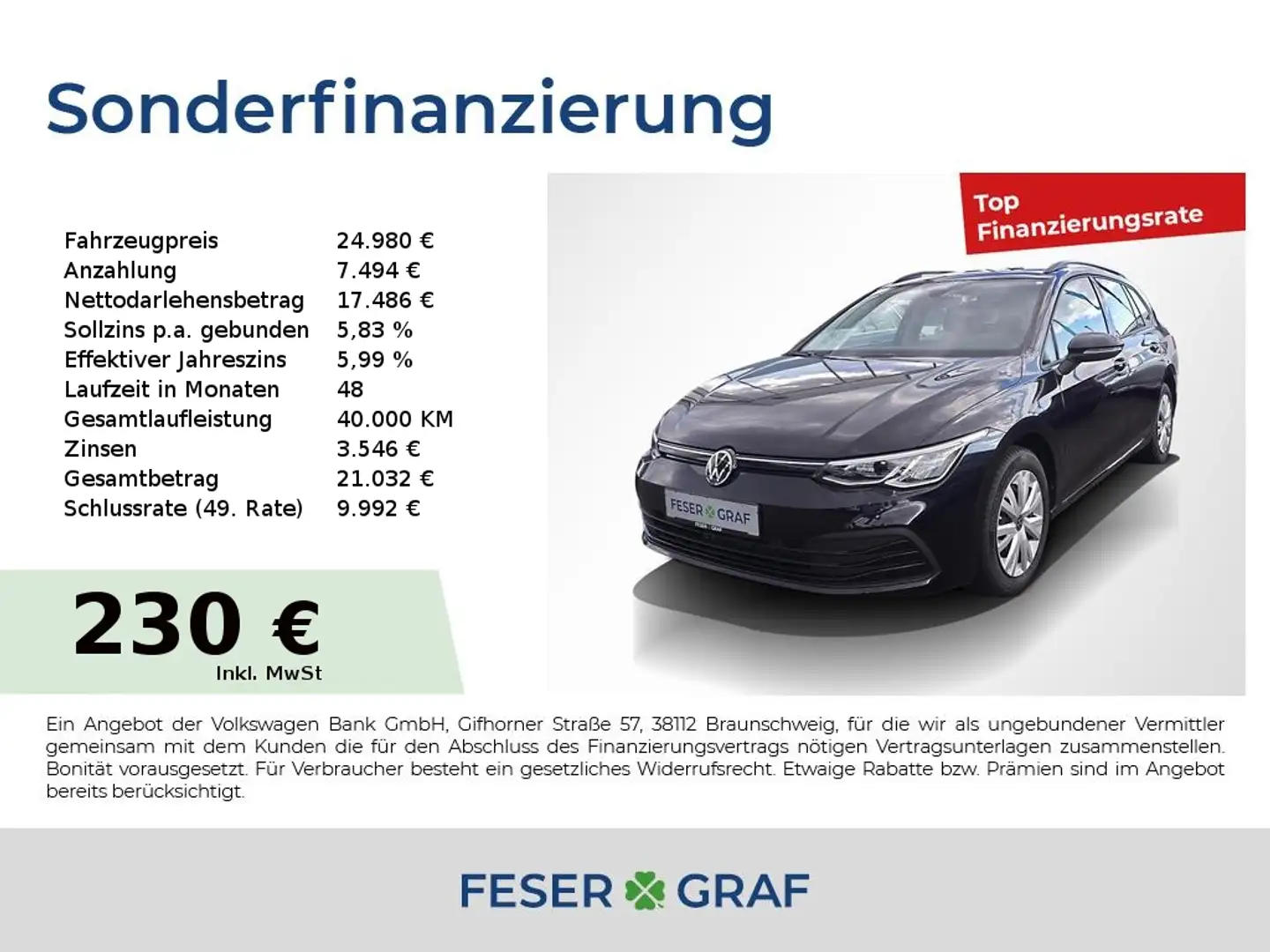 Volkswagen Golf VIII Variant Life 1.5TSI DSG AHK STHZ PDC Schwarz - 1