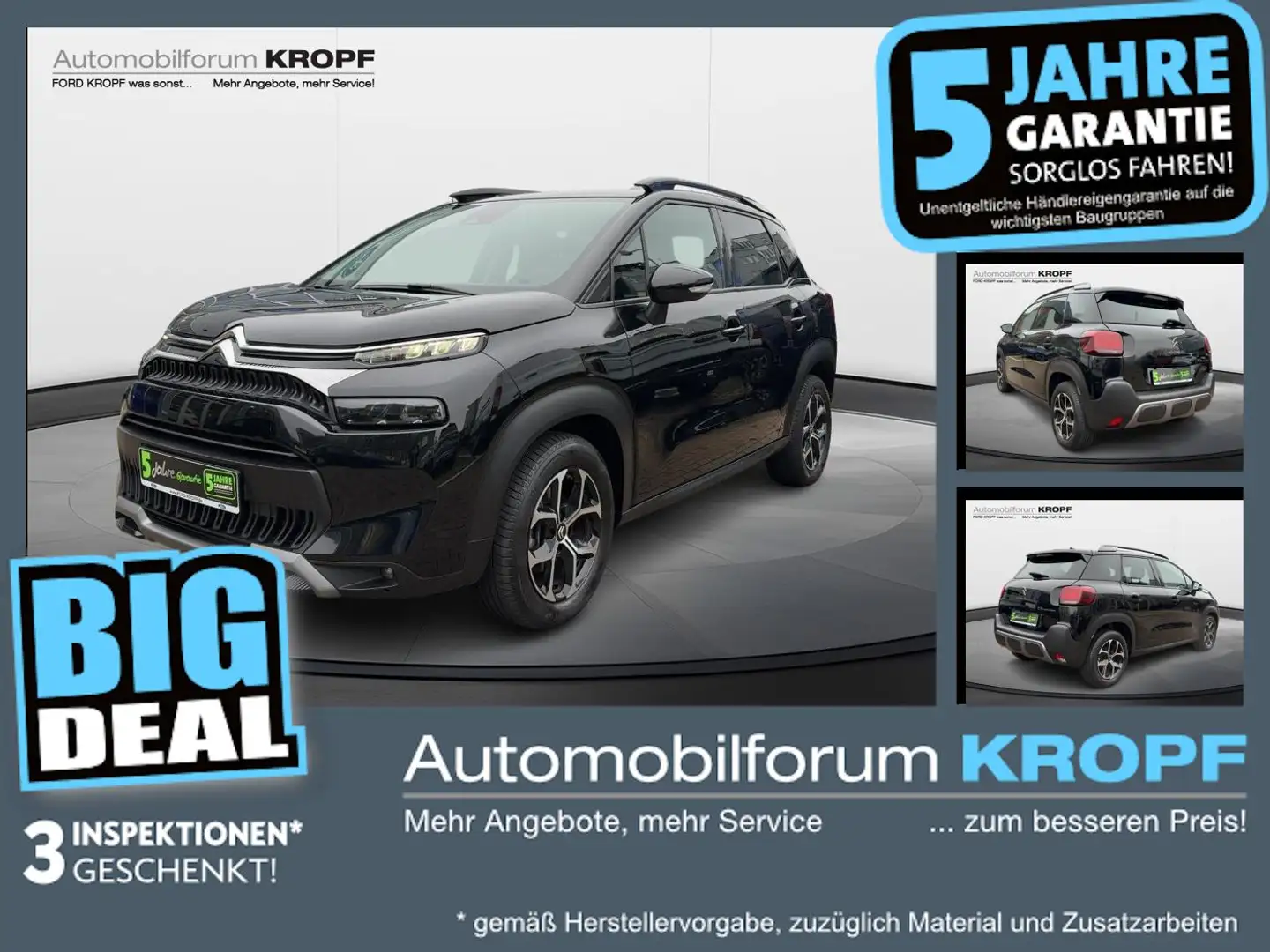Citroen C3 Aircross PureTech 130 Shine Rückfahrkam. LM16 Schwarz - 1