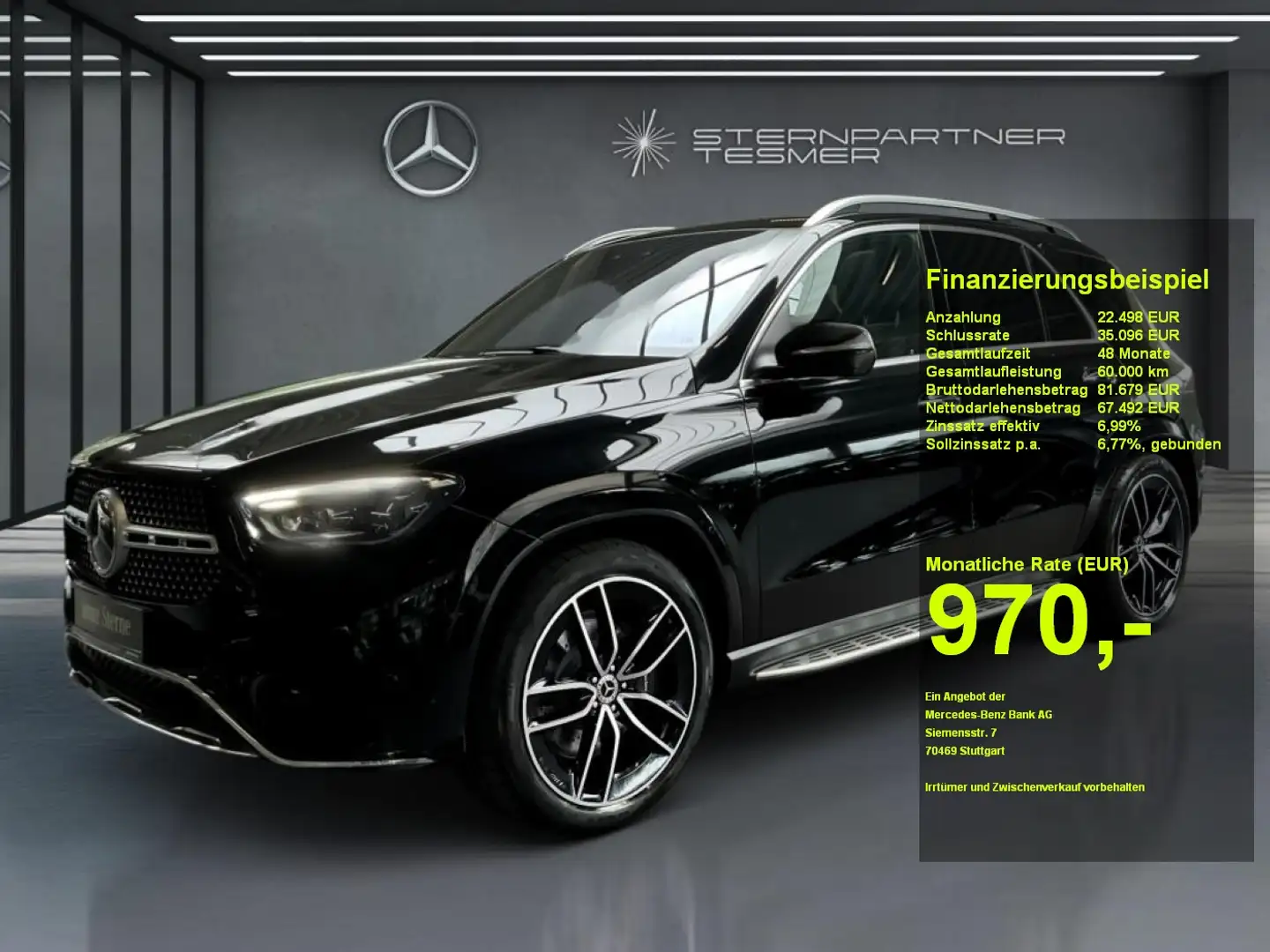 Mercedes-Benz GLE 450 d 4M AMG Standh. AHK Burme. Panor. 360° Noir - 1