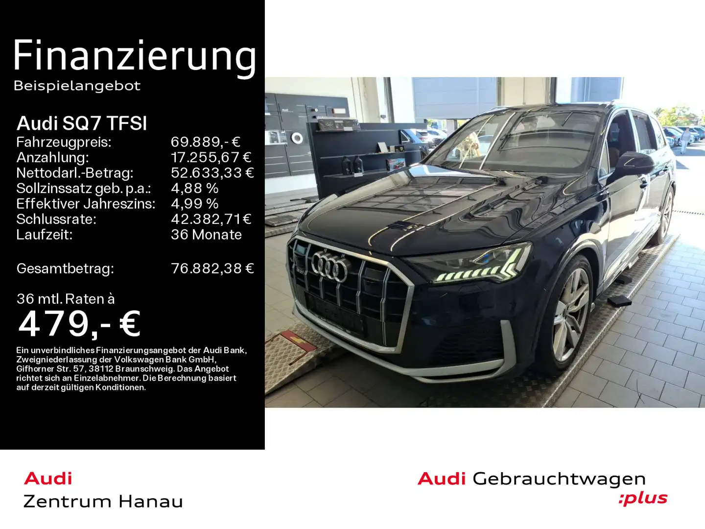 Audi SQ7 *PANO*AHK*MATRIX*STANDHZG*LUFT*HEAD-UP* Blau - 1