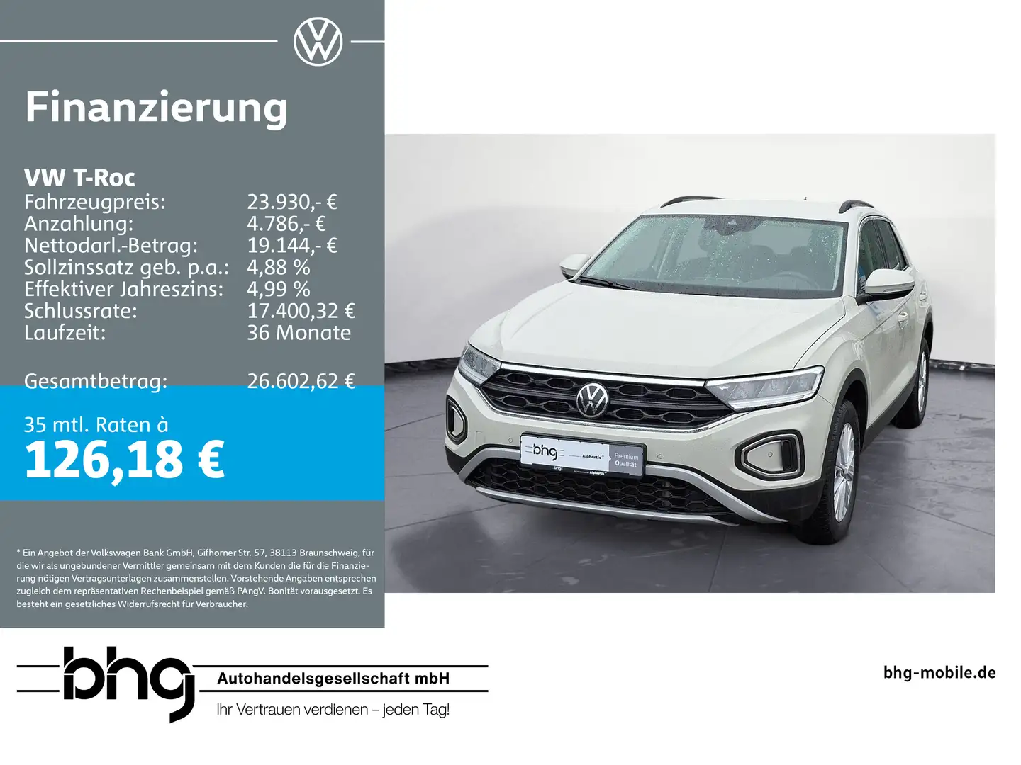 Volkswagen T-Roc Life 1.5 TSI DSG Grau - 1