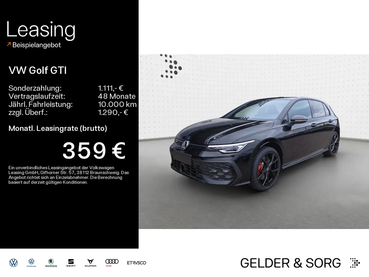 Volkswagen Golf GTI 2.0 TSI BLACKSTYLE|H&K|DCC|HuD|RFK| Schwarz - 1