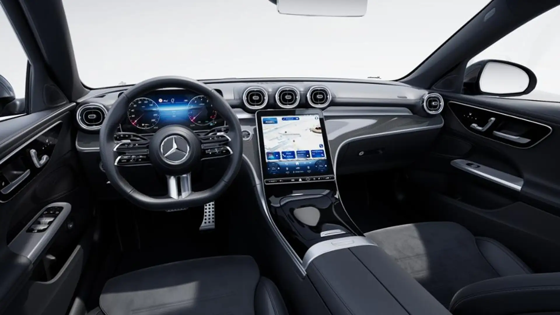 Mercedes-Benz C 200 4M T AMG/LED/AHK/Memory/KeylessGO/Totw/Cam Schwarz - 2