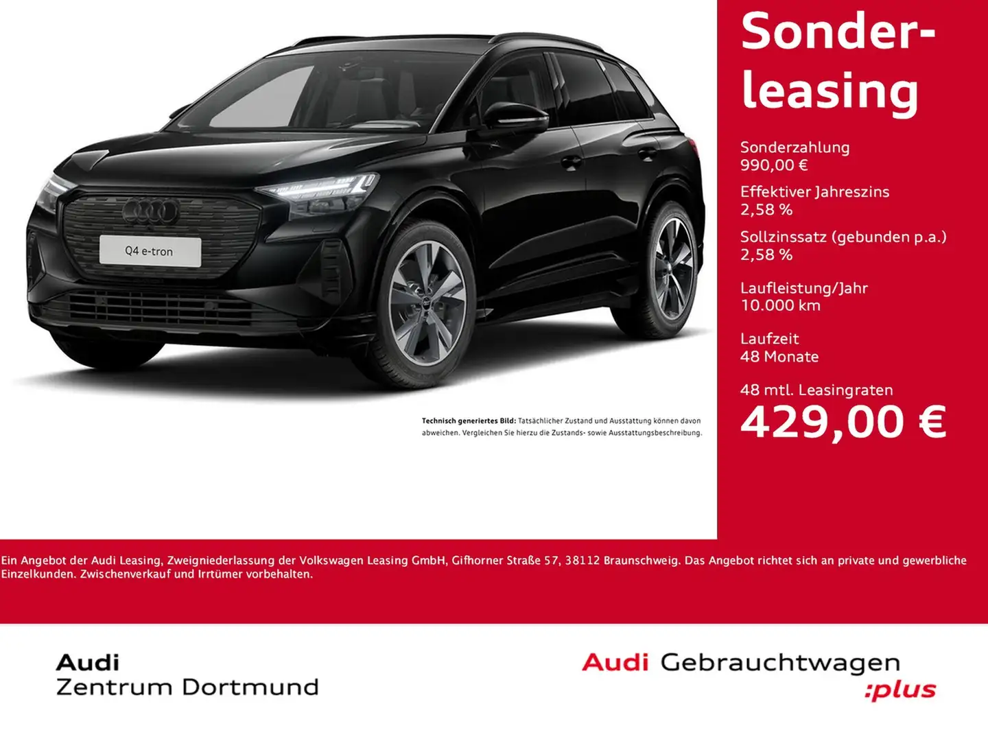 Audi Q4 e-tron 45 advanced AHK CAM ACC LM20 HEAD-UP Schwarz - 1