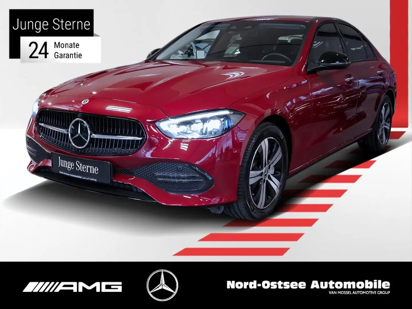 Mercedes-Benz C 300 e Avantgarde Night Distro 360° Kamera 9G Rood - 1