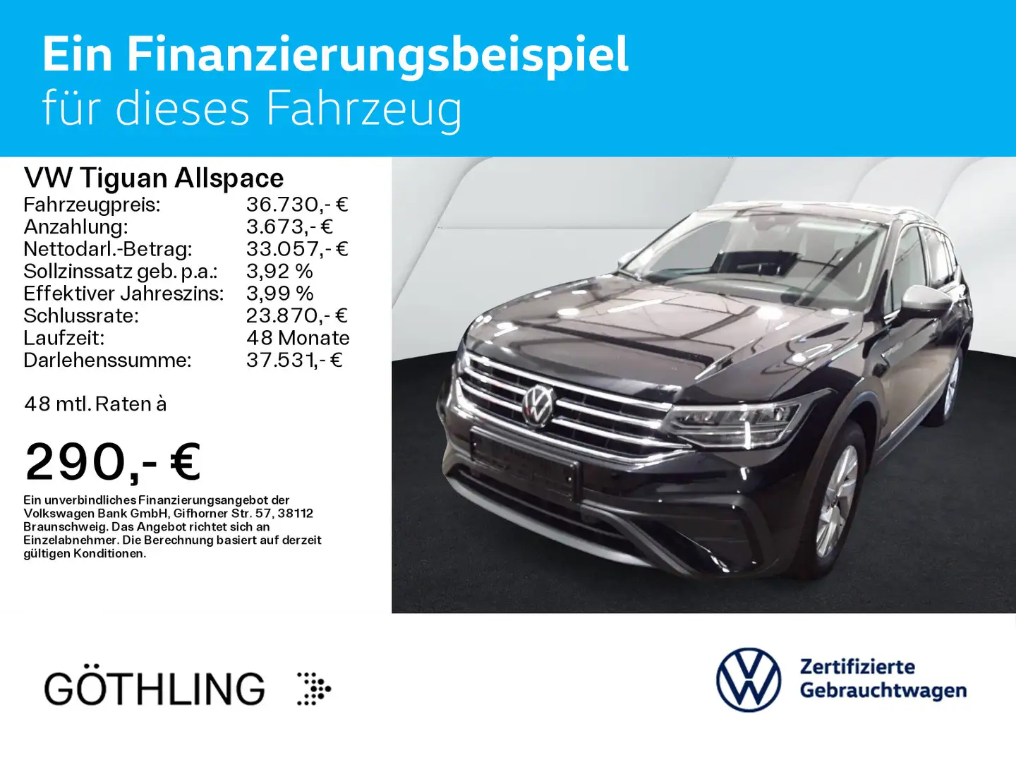 Volkswagen Tiguan Allspace Life TDI 110kW*AHK*KAMERA*LED Negro - 2