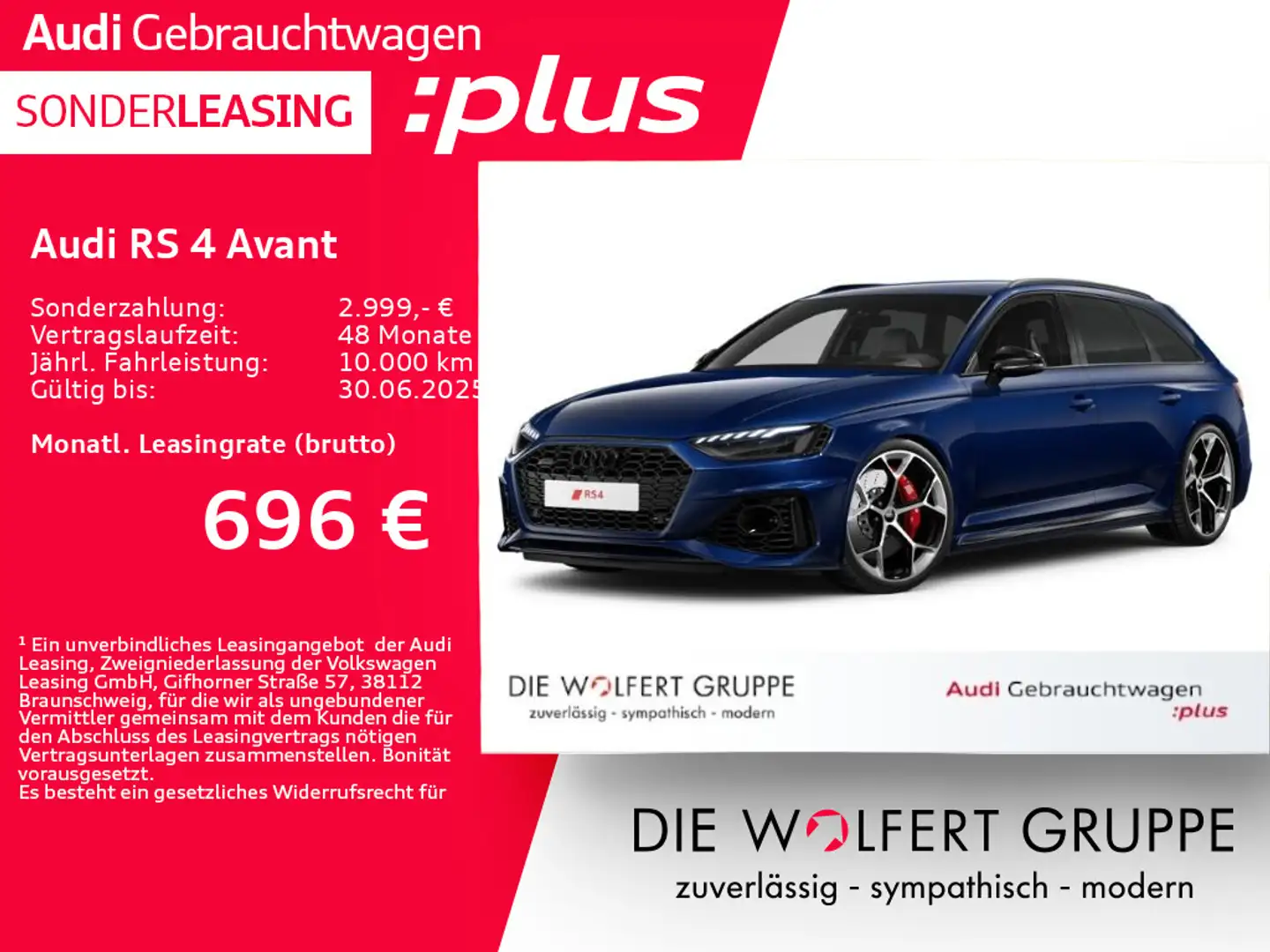 Audi RS4 RS-SPORTAGA*290KM/H*B&O*HUD*RFK Kék - 1
