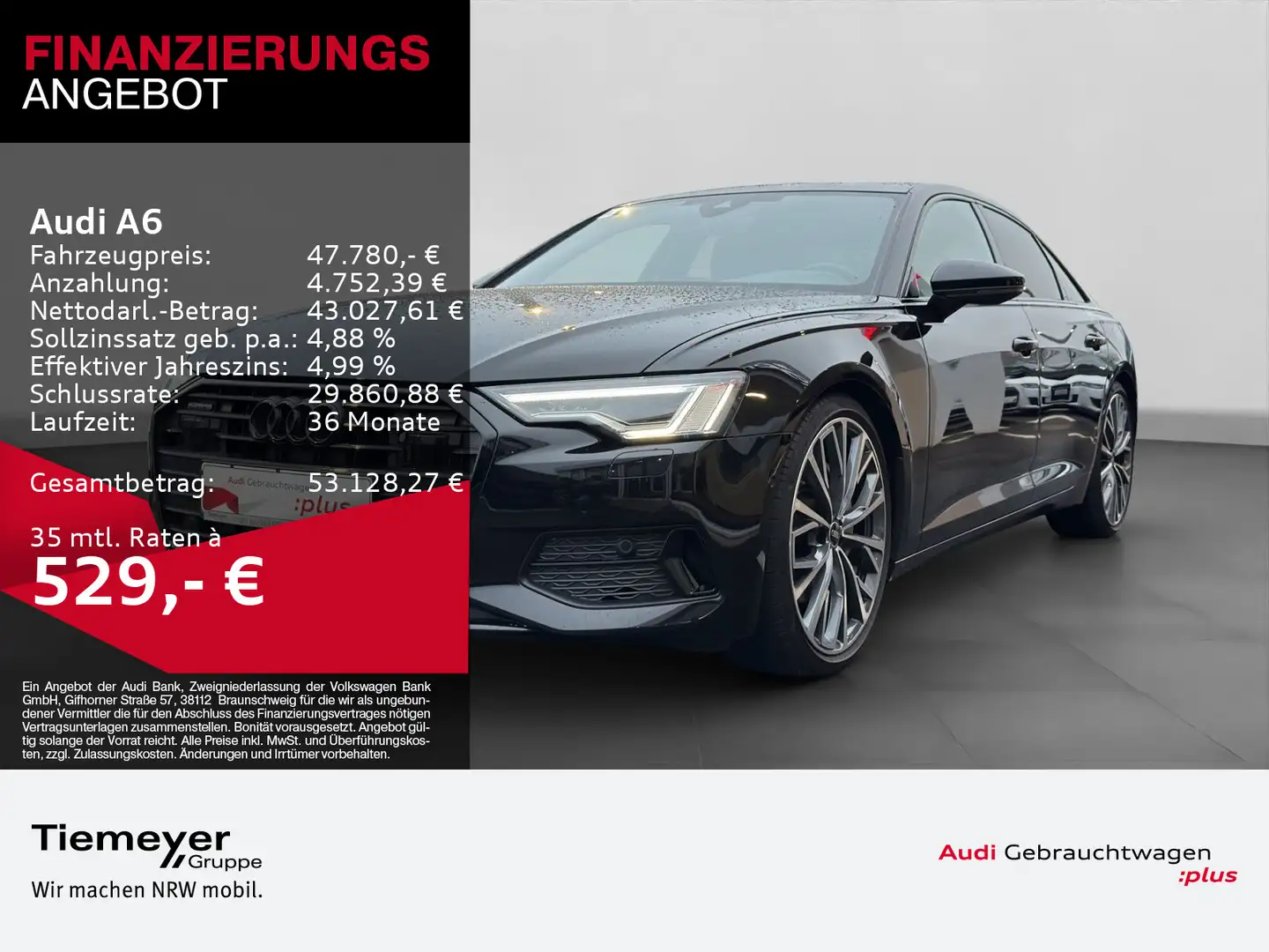 Audi A6 50 TDI Q SPORT PANO BuO MATRIX LUFTFEDERUNG Schwarz - 1