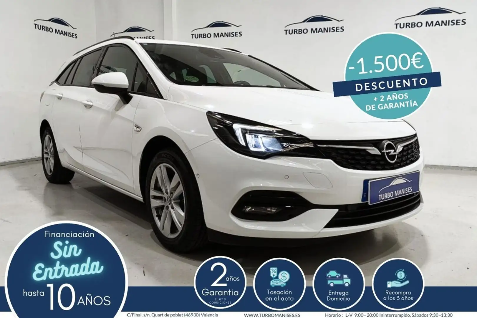 Opel Astra ST 1.2T S/S GS Line 110 Wit - 1