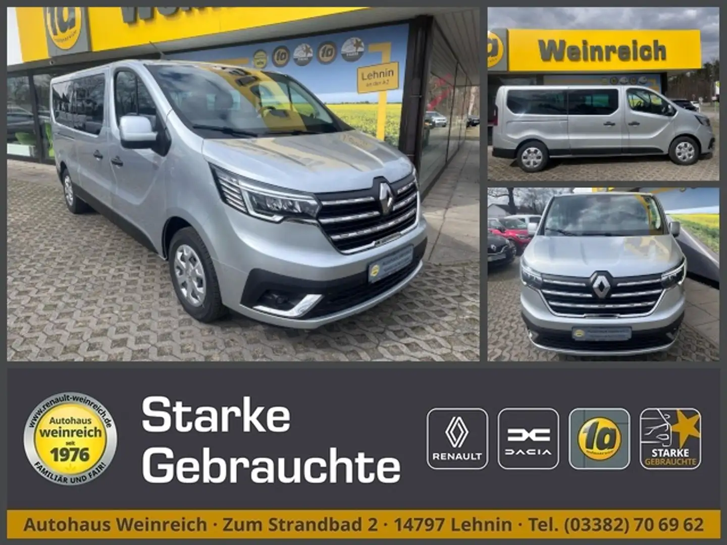 Renault Trafic (lang) Automatik, 8 Sitzen, Navi, Klima Klima Grau - 1