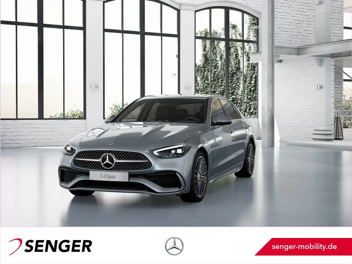 Mercedes-Benz C 200 d AMG-Edition AHK Totwinkel 19Zoll 360°K. Silber - 1