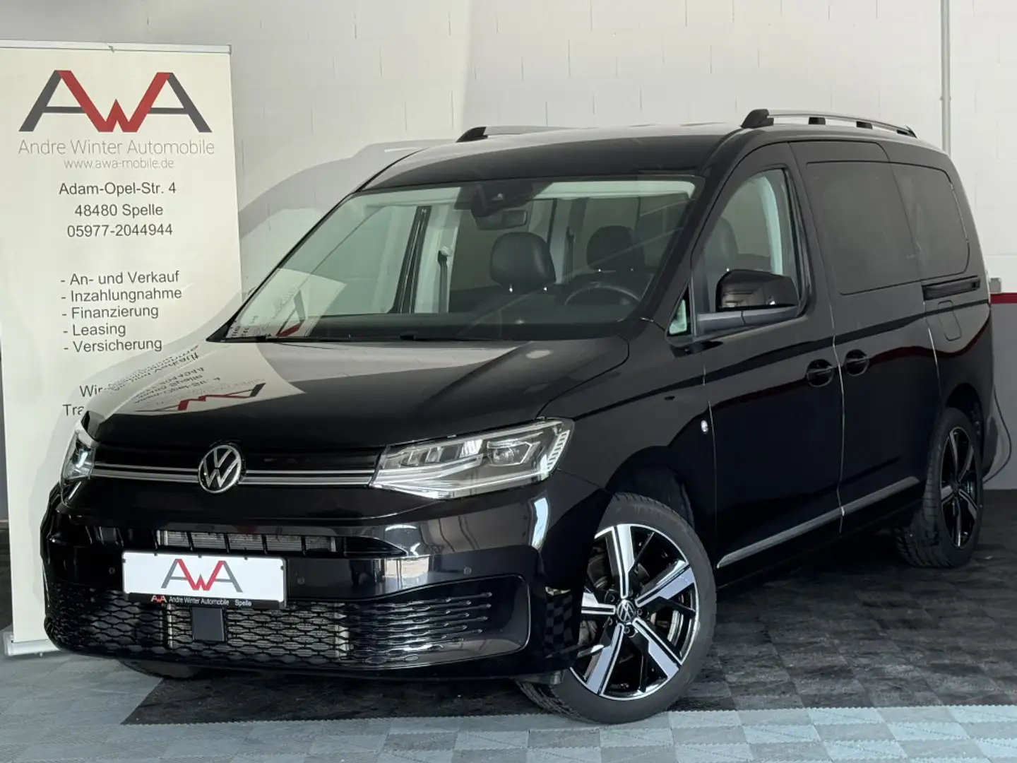 Volkswagen Caddy Maxi Style 2.0 TDI 7-Sitzer LED ACC AHK Schwarz - 1
