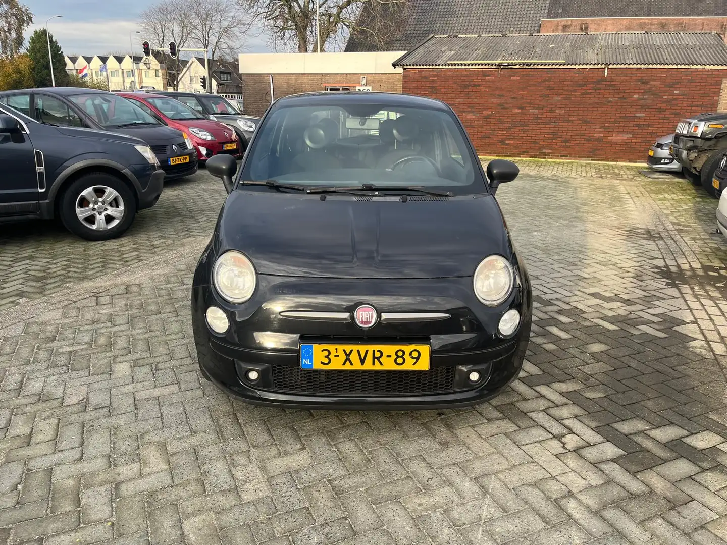 Fiat 500 0.9 TwinAir Lounge airco half leer elec ramen Schwarz - 1