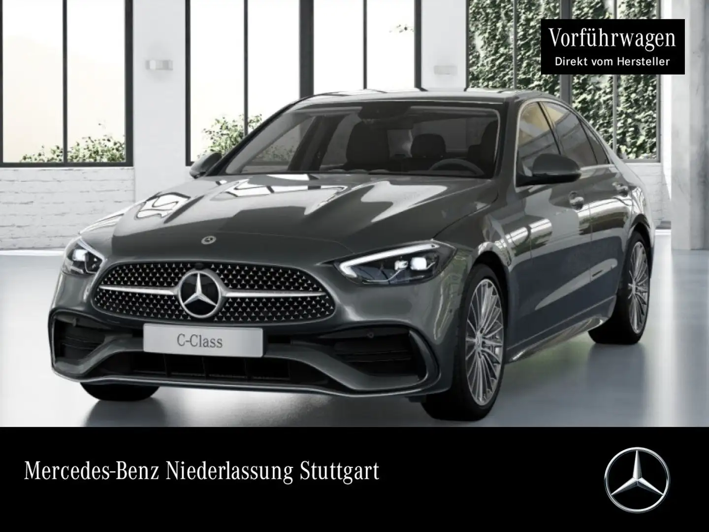 Mercedes-Benz C 200 AMG+AHK+LED+KAMERA+TOTW+KEYLESS+9G Grau - 1