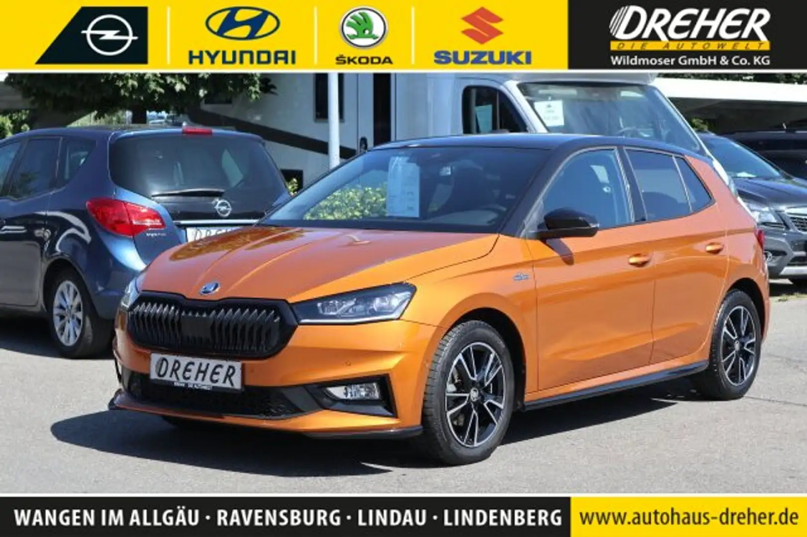 Skoda Fabia Fabia 1.0 TSI Monte Carlo Klima/LED/Kamera/DAB BC Orange - 1