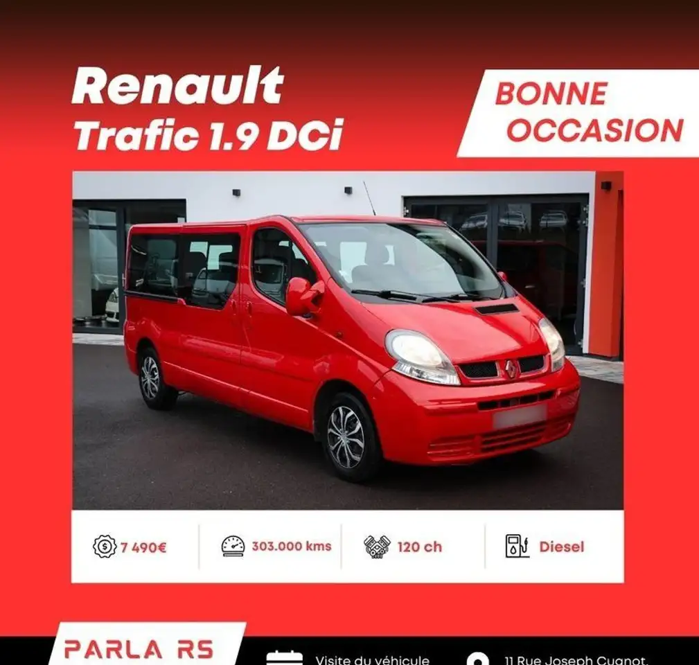 Renault Trafic II L2H1 1.9 DCi 120ch 9 places