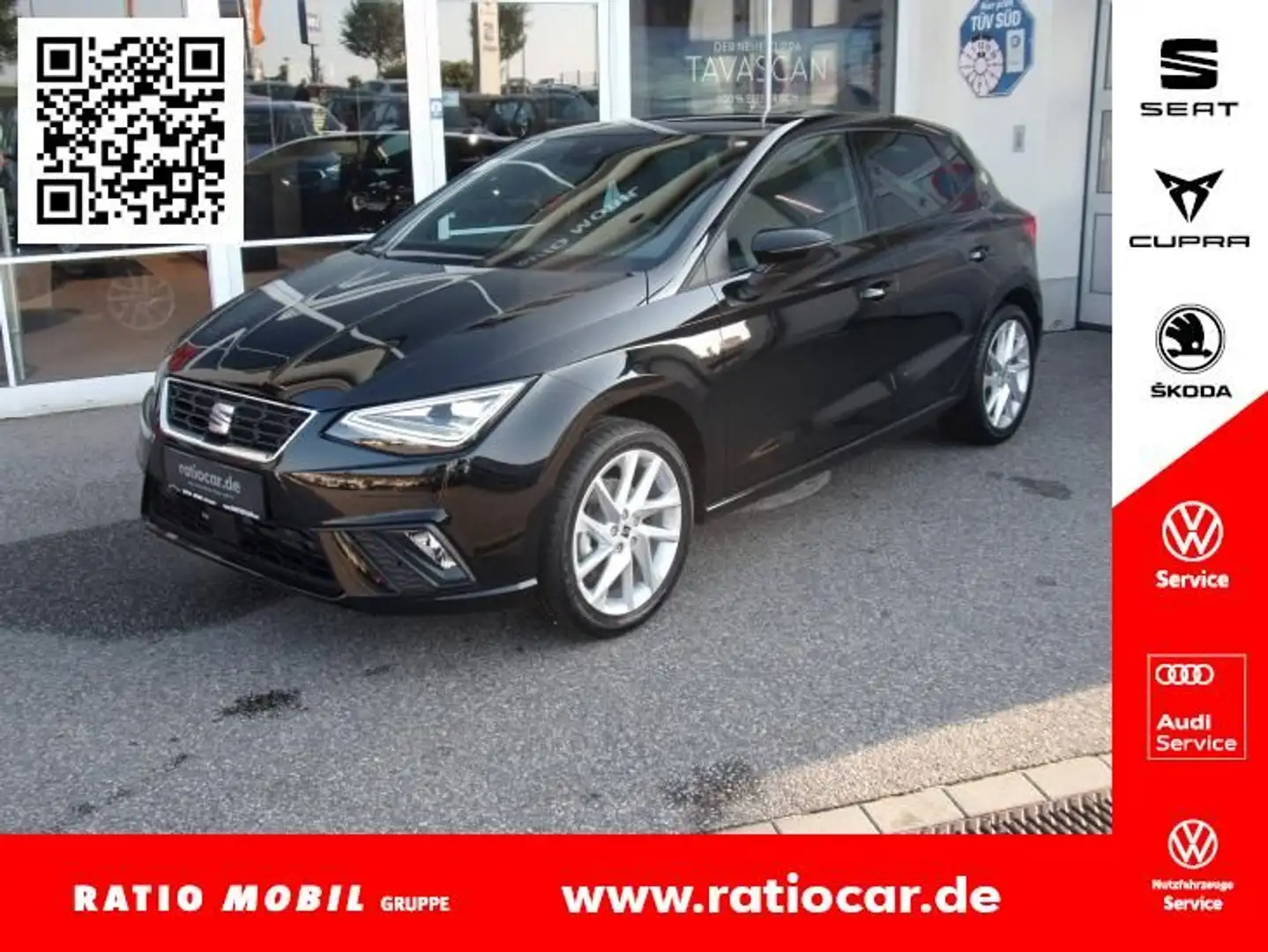 SEAT Ibiza IBIZA FR 1.0 TSI DSG SIZH. FULL-LINK EINPARKH. Schwarz - 1