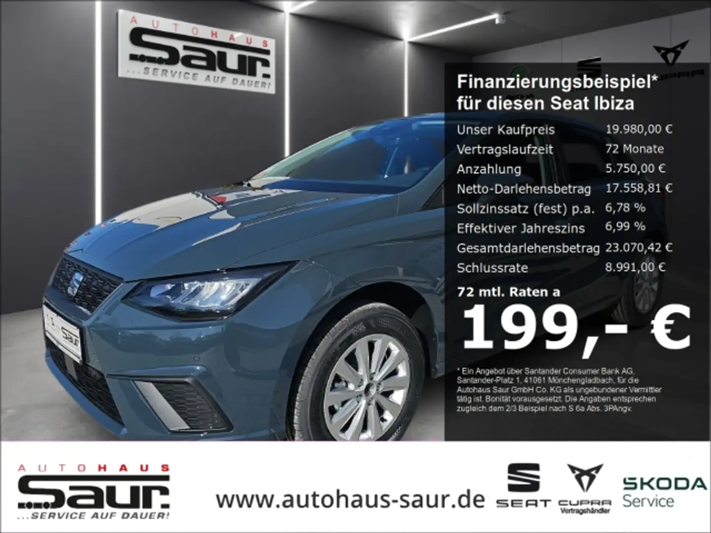 SEAT Ibiza Style 1.0 TSI LED VISION PLUS KLIMA WINTER-PAKET K Blau - 2