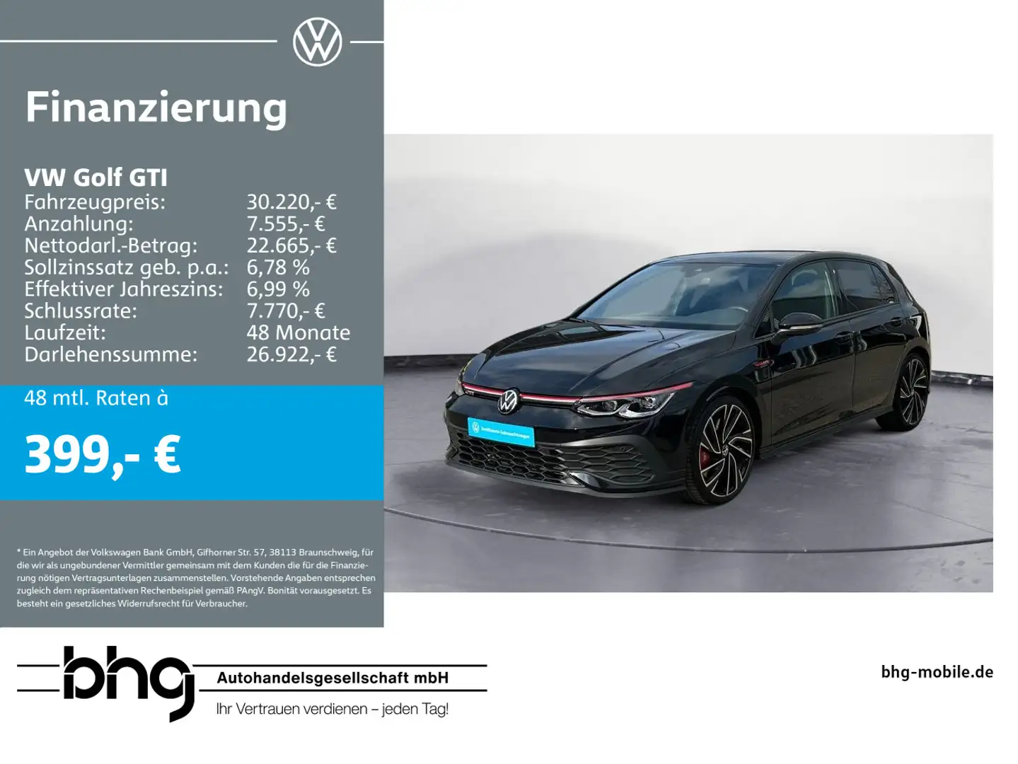Volkswagen Golf GTI 2.0 TSI DSG CLUBSPORT Klima Kamera Schwarz - 1
