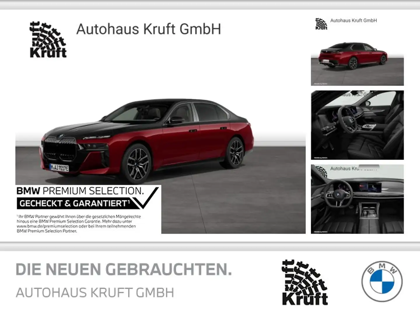 BMW 750 e xDrive M SPORT PRO+TWO TONE LACK+FOND ENTERTAINM Rood - 1
