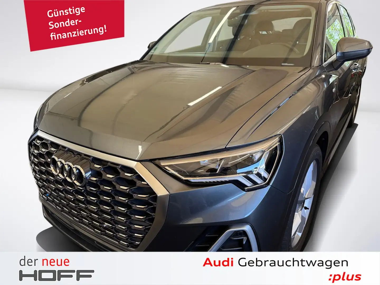Audi Q3 Sportback 35 TFSI S line Leder LED 19 Zoll Navi Pl Grijs - 1