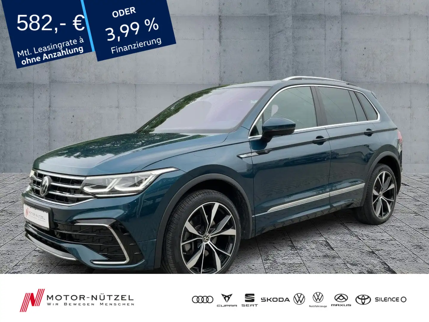 Volkswagen Tiguan 2.0 TSI 4M DSG R-LINE IQ.LIGHT+NAVI+PANO Blau - 1
