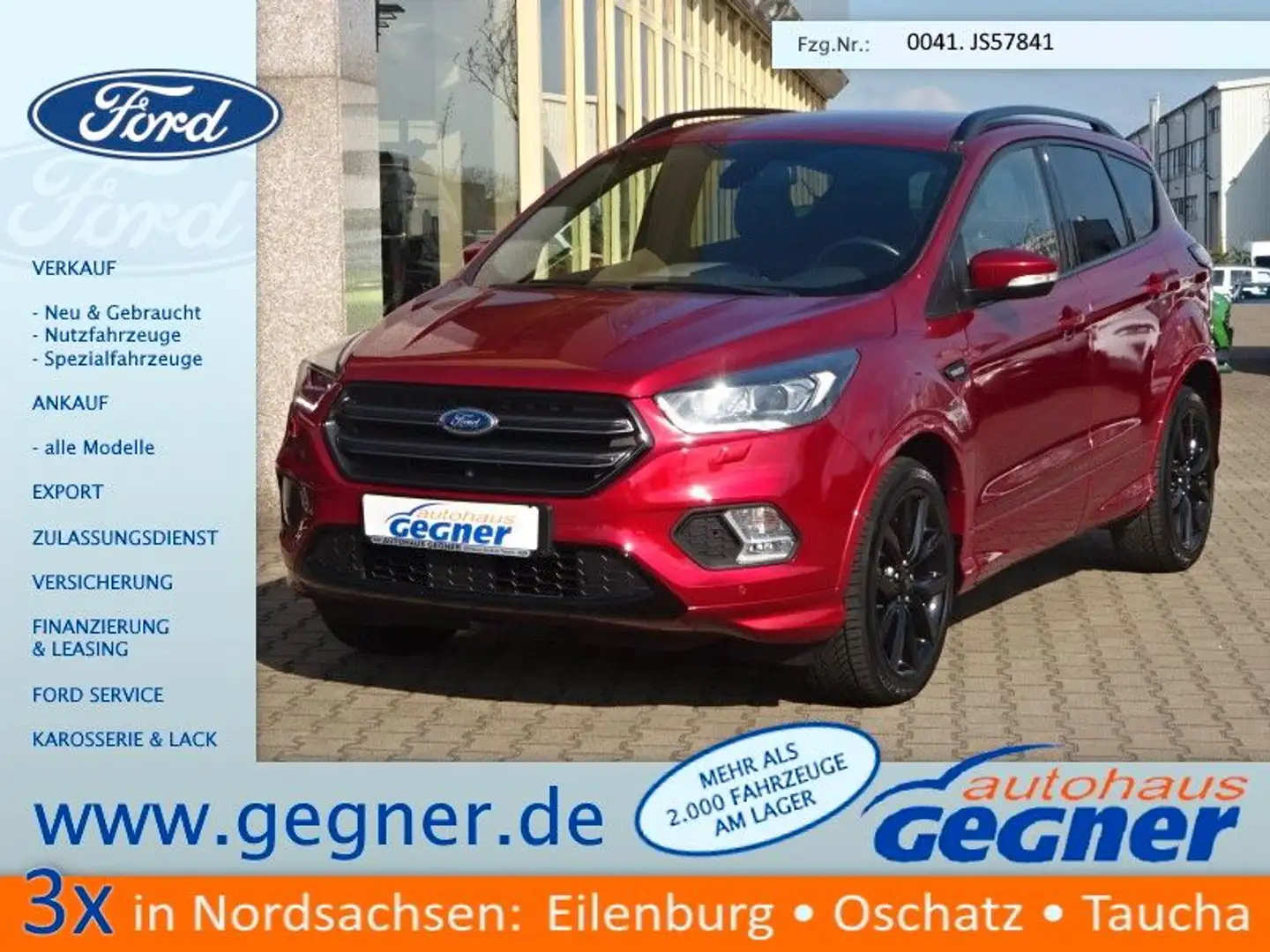 Ford Kuga 150PS ST-Line 19-Zoll Navi Bi-Xenon Winter Rot - 1