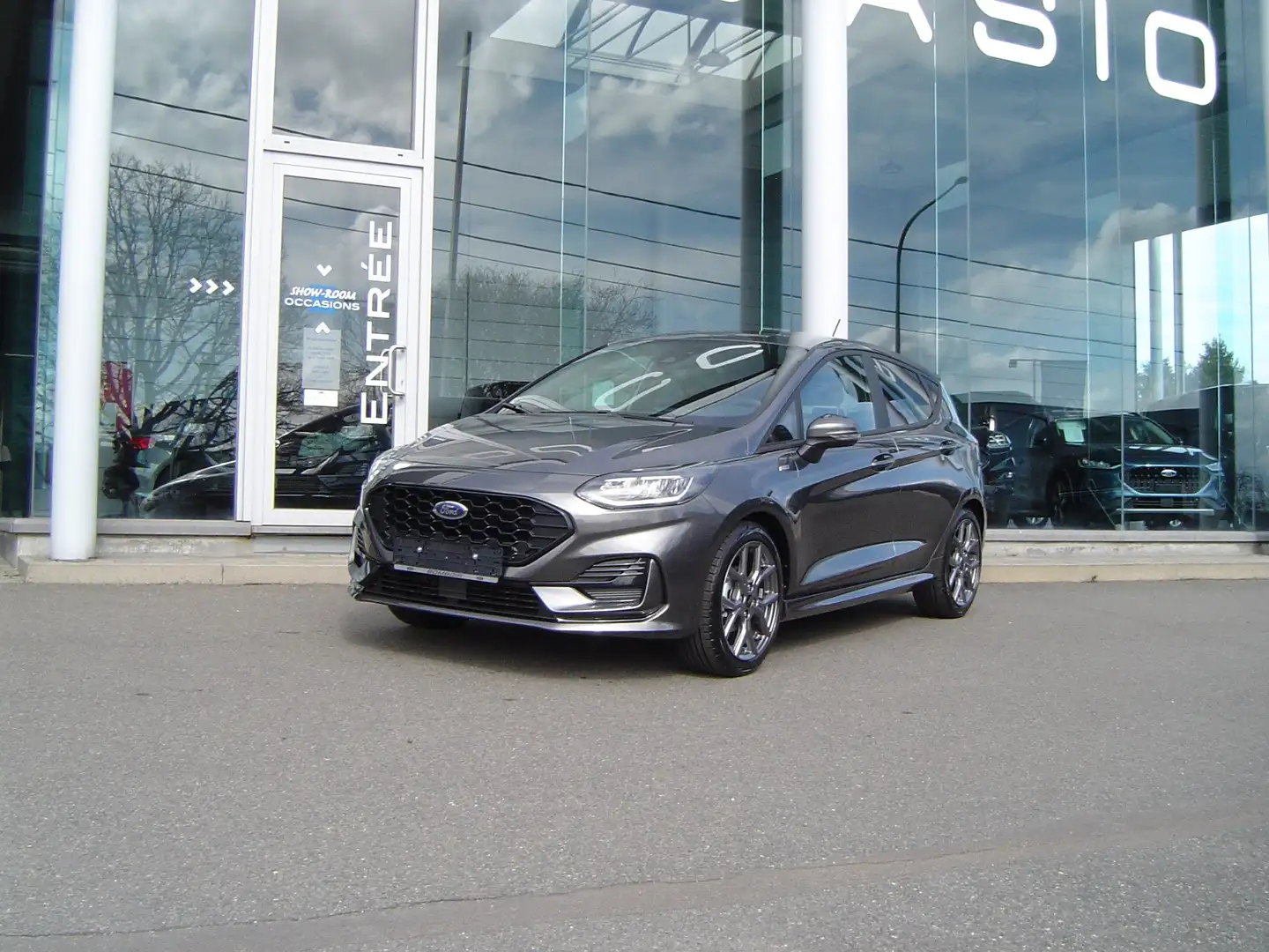 Ford Fiesta 1.0 EcoBoost MHEV ST-Line AUTO + GPS Gris - 1